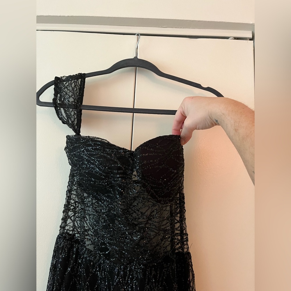Black Halter Holiday Dress